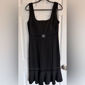Lulu's Black Mini Dress with Lace Detail
